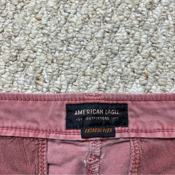 American Eagle Outfitters Extreme Flex Chino Shorts Red Mens Size 33 - Picture 5 of 11